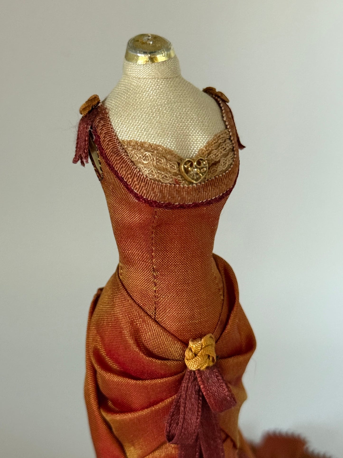1:12 Scale Burnt Orange Gown
