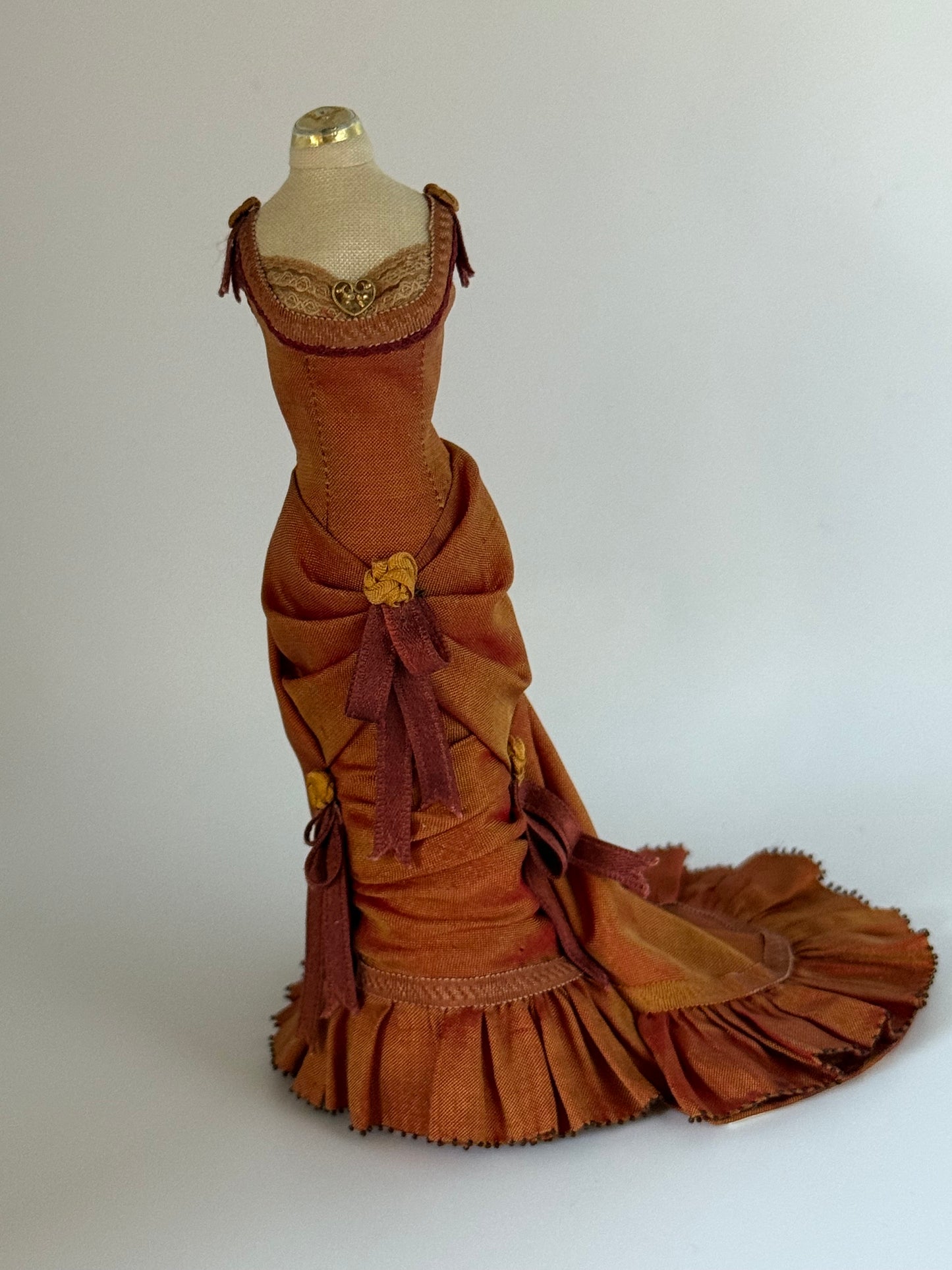 1:12 Scale Burnt Orange Gown