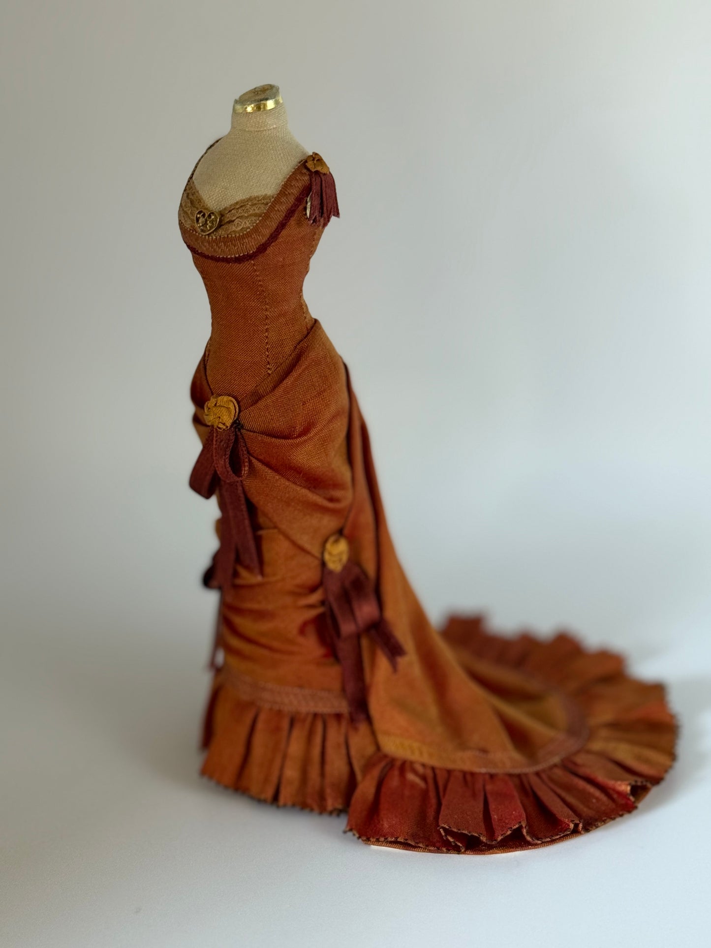 1:12 Scale Burnt Orange Gown