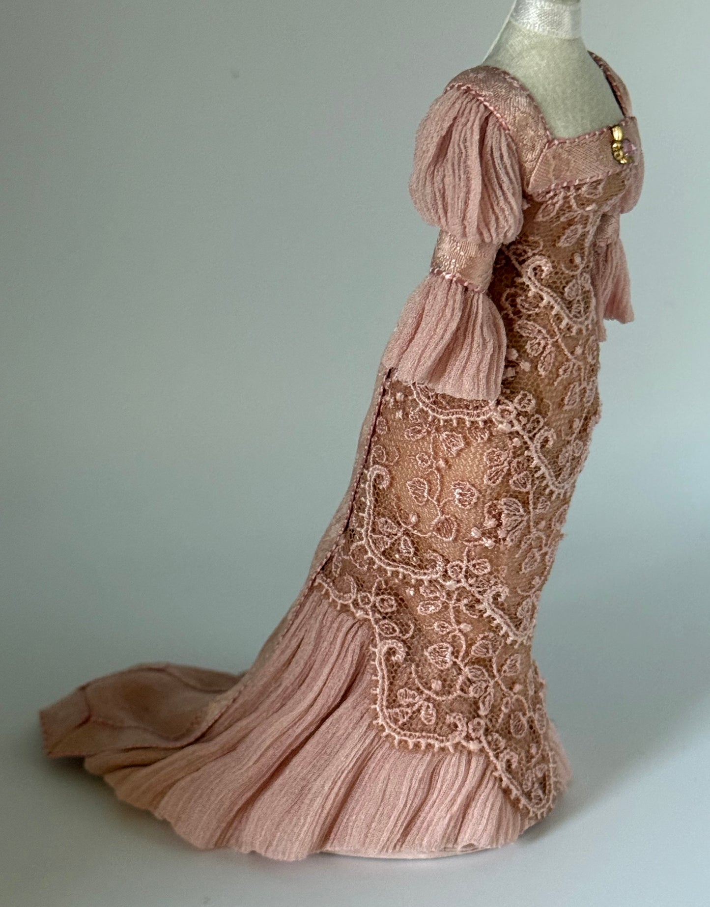 1:12 Scale Beautiful Blush Gown