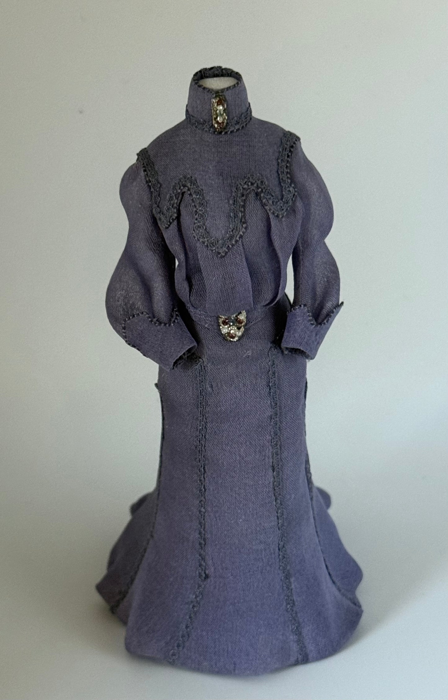 1:12 Scale Deep Lavender Gown