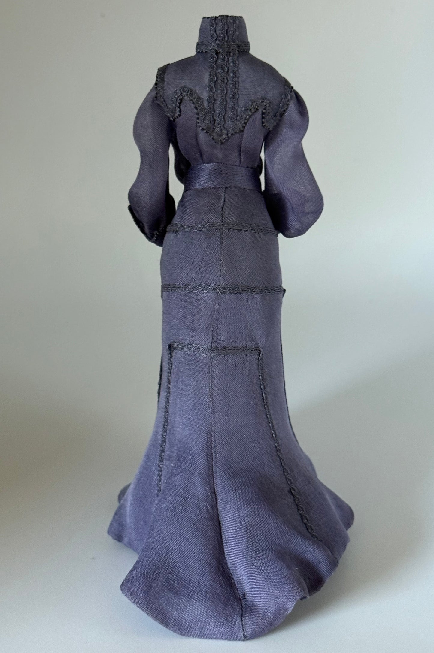 1:12 Scale Deep Lavender Gown