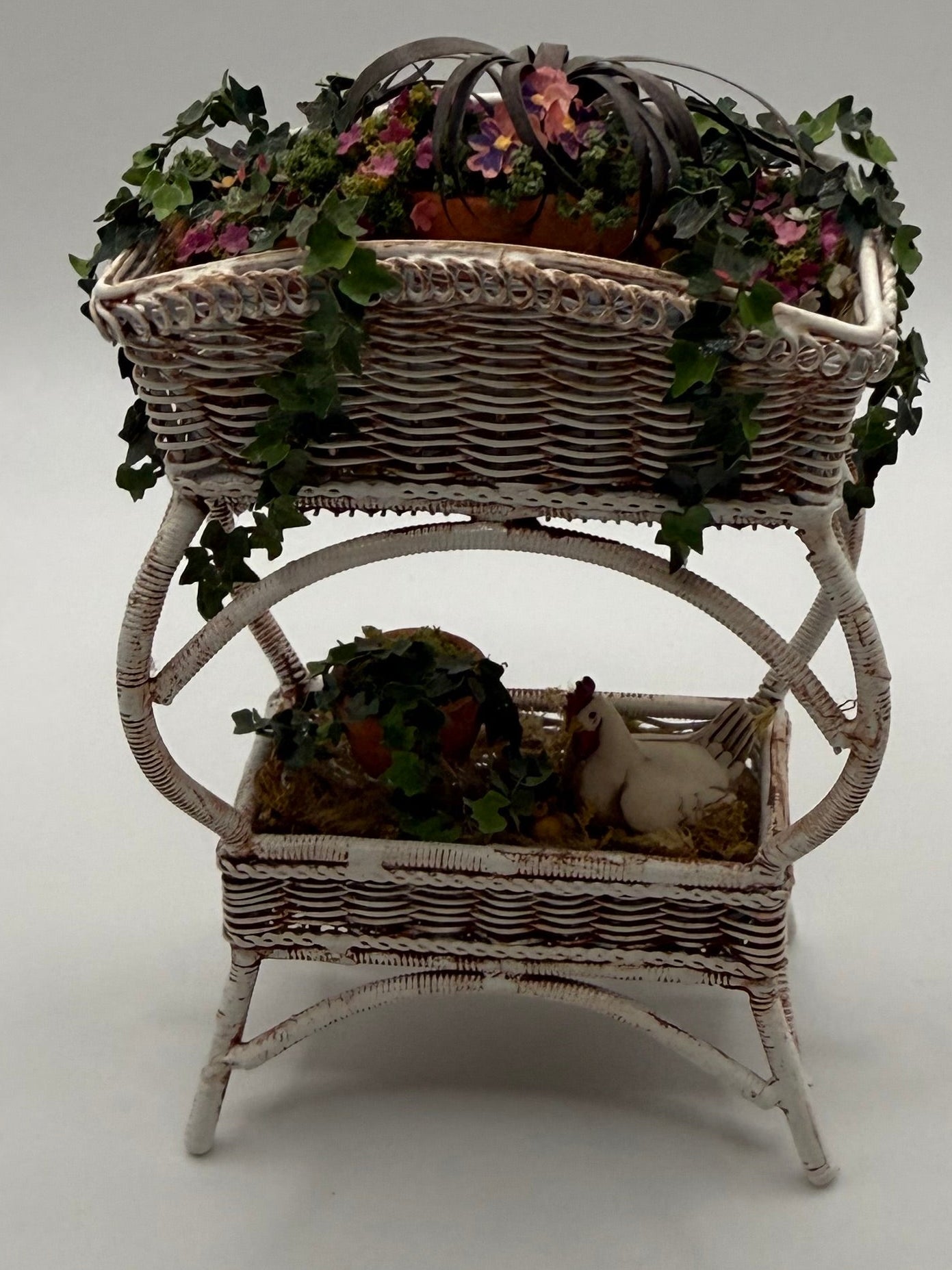 Hand made wicker planter