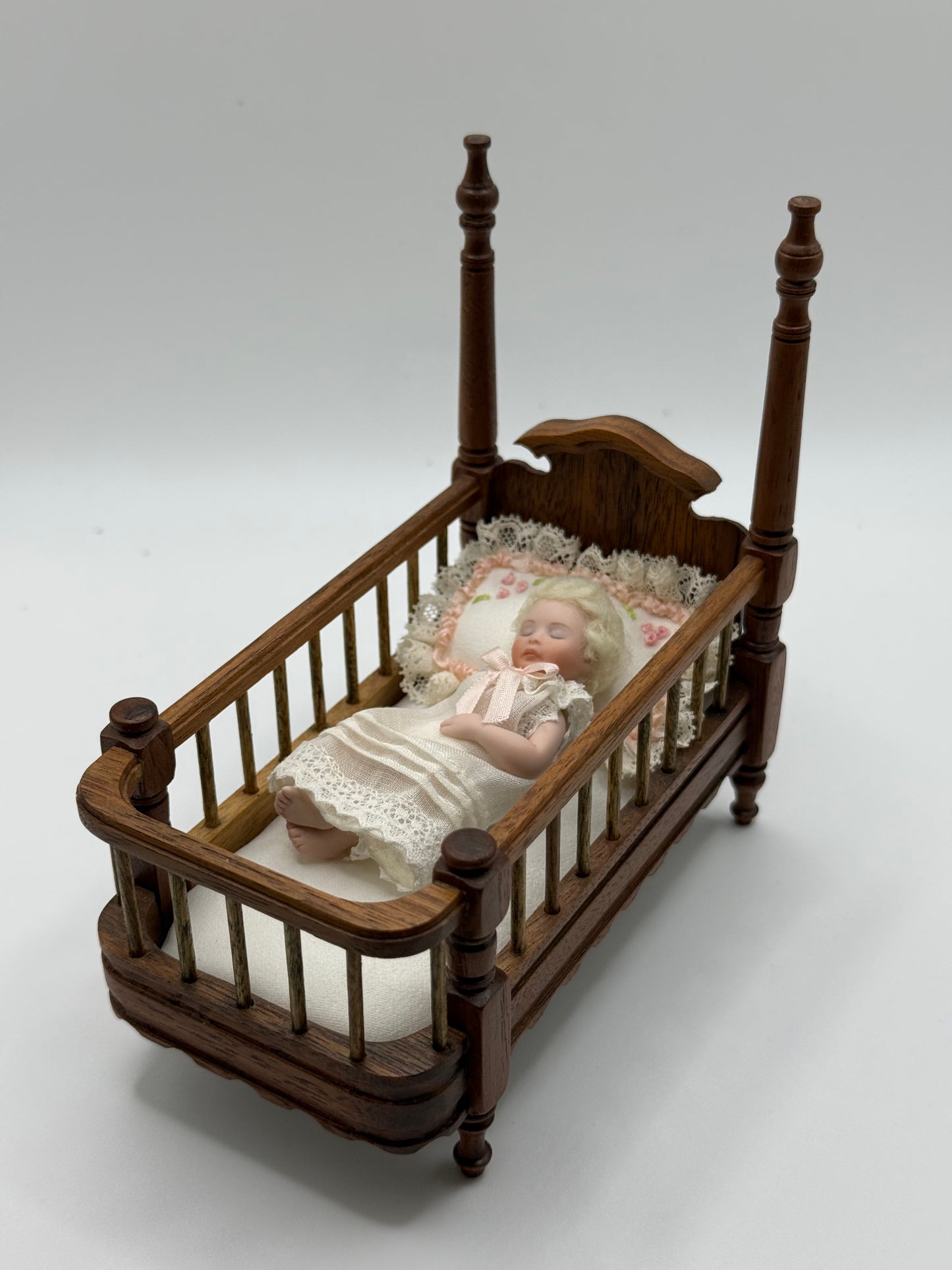 Crib with doll