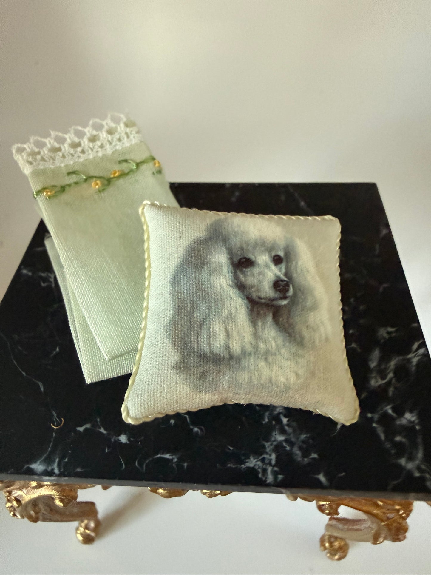 Hand Towels with Poodle Pillow