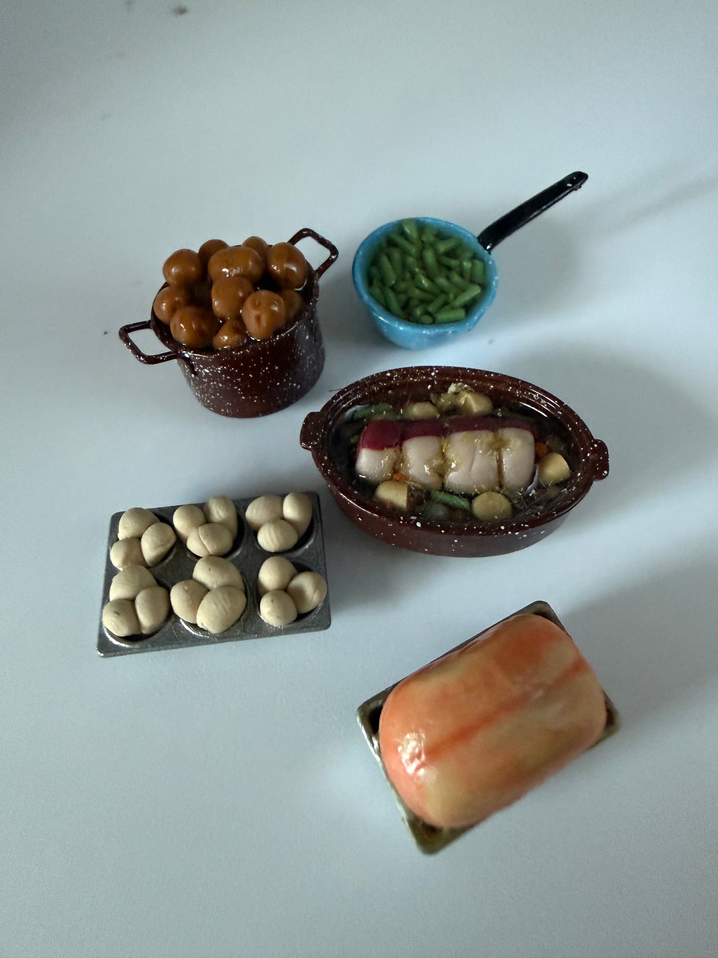 pans with food
