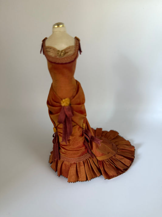1:12 Scale Burnt Orange Gown