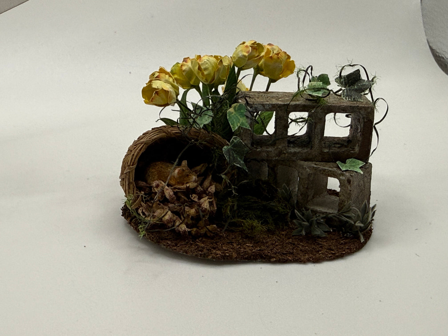 Yellow Roses and Garden Cluster