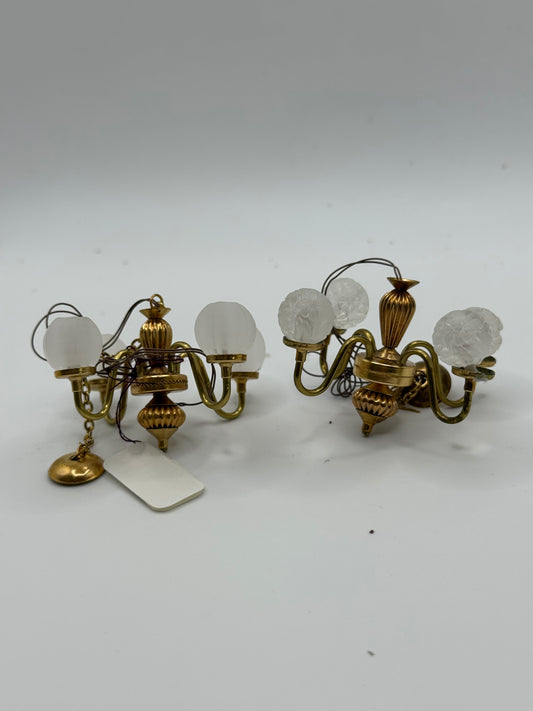 Two Brass Chandeliers