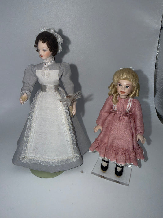 Maid and little girl