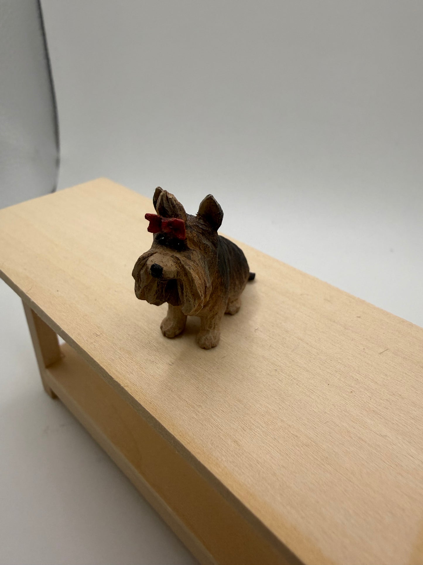 hand carved wood Dog