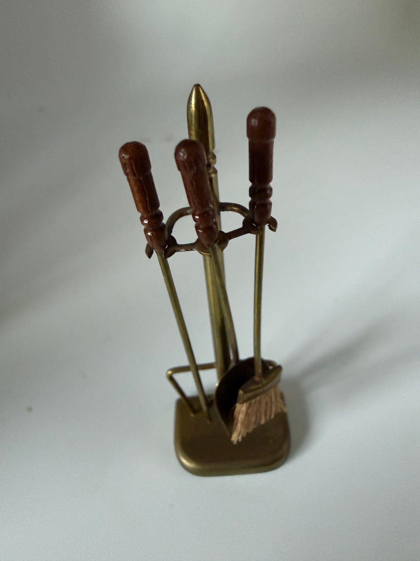 brass fireplace set