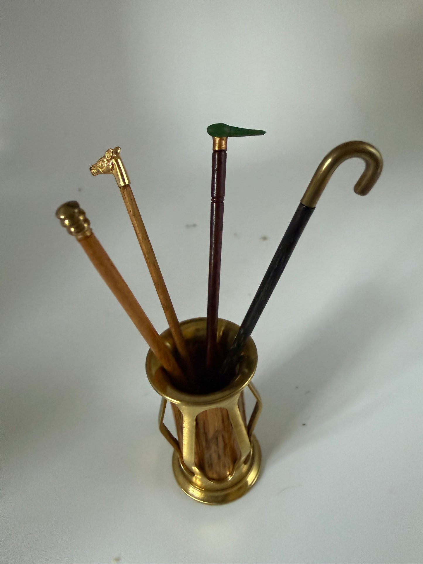 bucket with canes